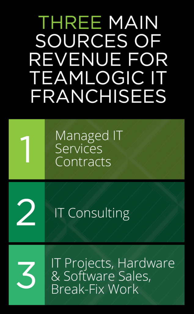 TeamLogic IT technology franchise infographic about services